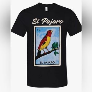 Prwnd Loteria - el pájaro black T-shirt size XXL “as is”
